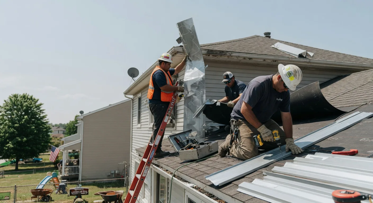 Storm Damage Metal Roof Repair in Liverpool, PA